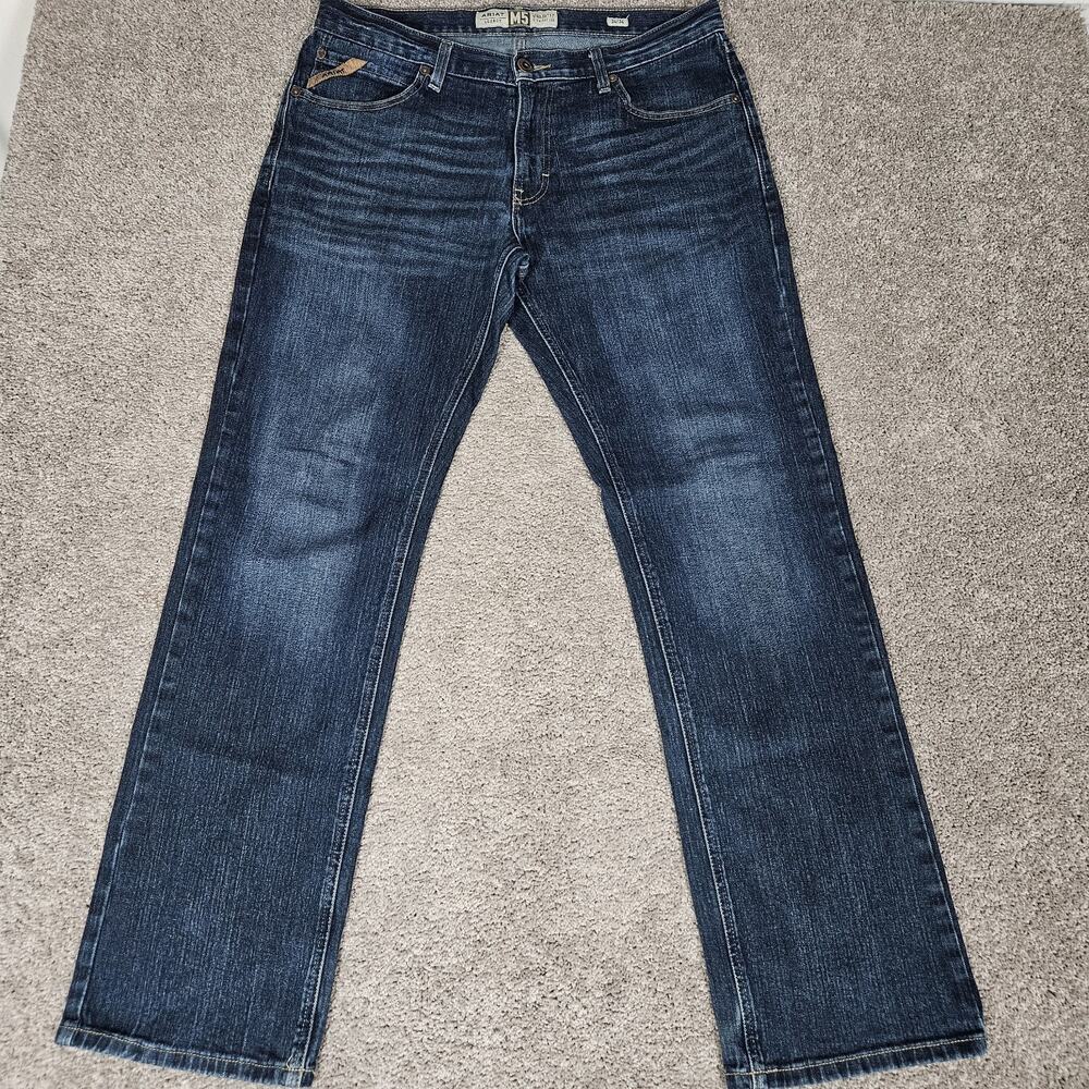 Ariat M5 Legacy Straight Jeans 34x34 Dark Wash Western Workwear Cowboy
